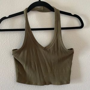 Olive green Fashion Nova crop top
